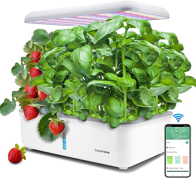 Hydroponics Growing System Indoor Garden, Indoor Gardening System with 14 Pods, WiFi Indoor Herb Gar