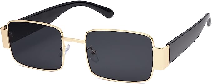 SOJOS Fashion Rectangle Sunglasses for Women Men Retro Vintage Narrow Sun Glasses SJ1162
