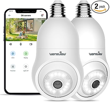 Bulb Security Camera for Indoor and Outdoor-2 Pack