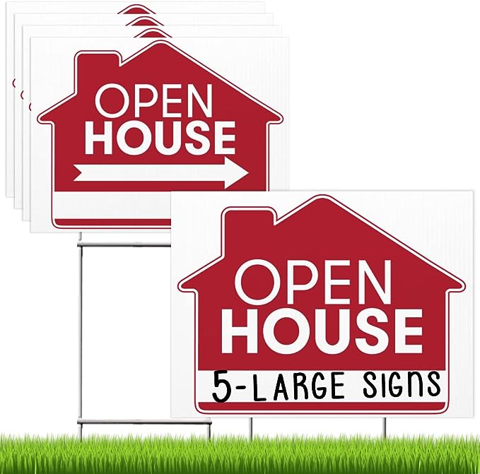 Open House Real Estate Signs - Realtor Agent Supplies